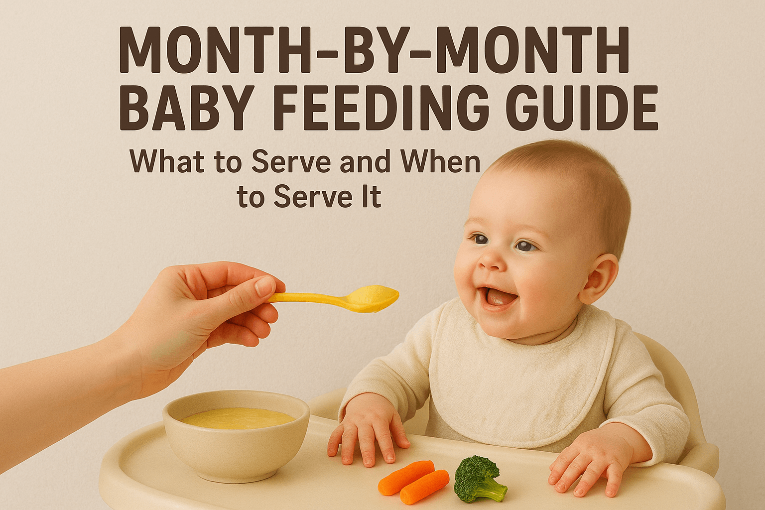 Month-by-month baby feeding guide