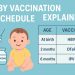 Baby vaccination schedule