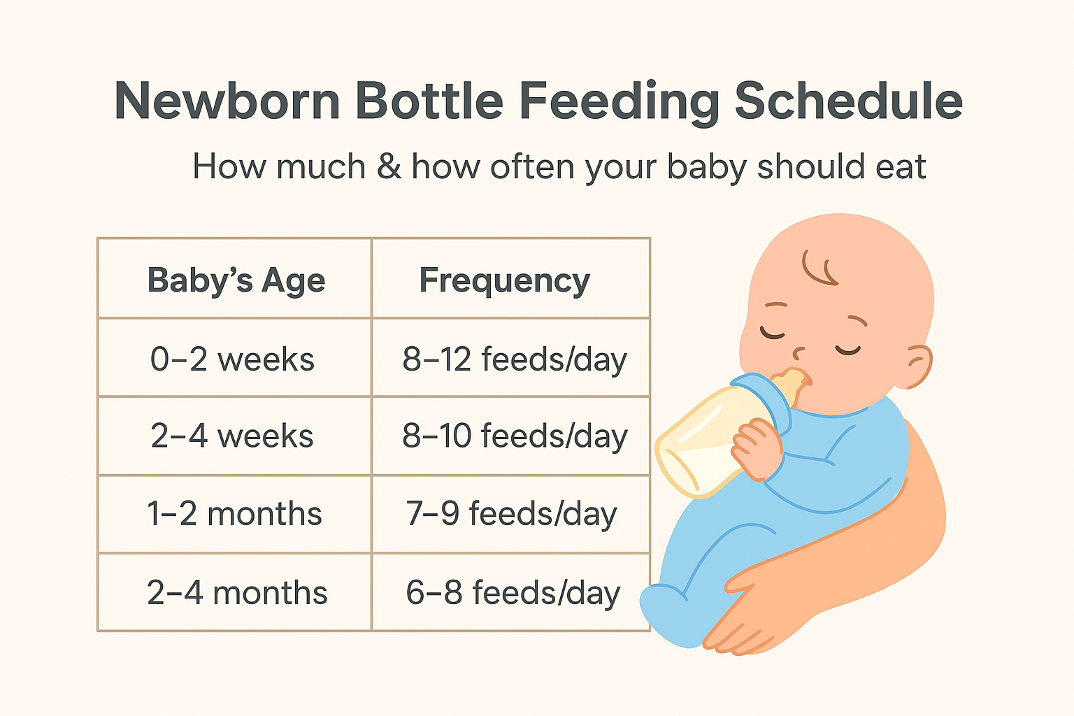 newborn bottle feeding schedule